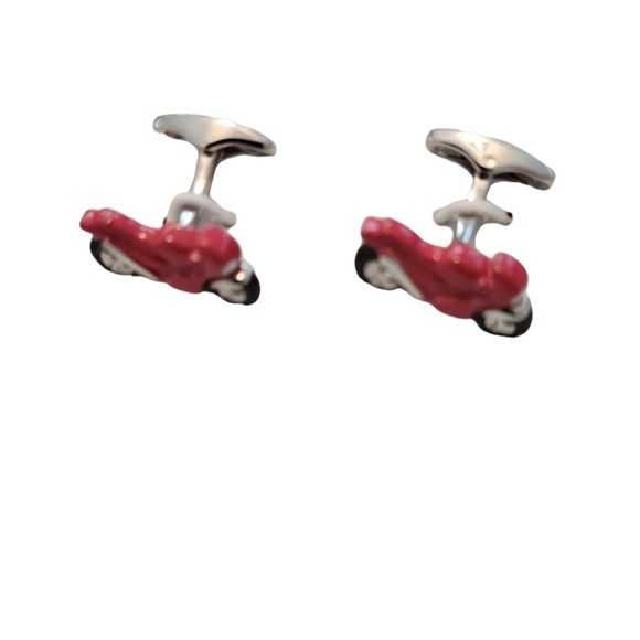 Cuff Links Red Motorcycles New But NO BOX - Picture 2 of 3